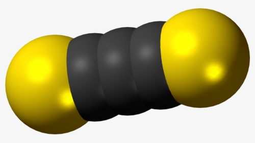 Space-filling Model Of The Carbon Subsulfide Molecule - Sulfide Space Filling Model, HD Png Download, Transparent PNG