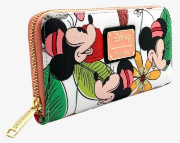 Minnie Mouse Floral 8” Faux Leather Zip-around Wallet - Wallet, HD Png Download, Transparent PNG