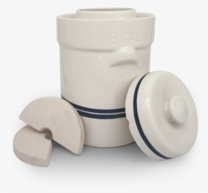 3 Gallon Water Seal Fermentation Crock ~ Starter Kit - Ceramic, HD Png Download, Transparent PNG