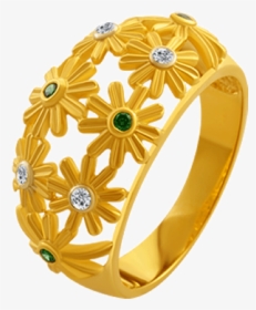 10kt Yellow Gold Ring For Women - Gold Ring Of Pc Chandra, HD Png Download, Transparent PNG