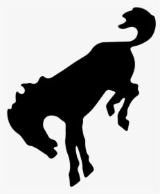 Bucking Mustang Silhouette Bronco Clip Art - Bucking Horse Silhouette, HD Png Download, Transparent PNG