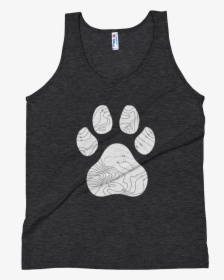 Topographic Paw Print Tank - Sleeveless Shirt, HD Png Download, Transparent PNG