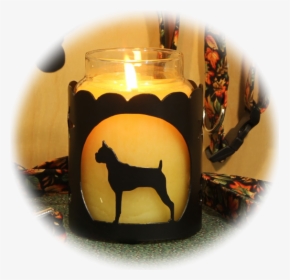 Boxer Cropped Dog Breed Jar Candle Holder - Treeing Feist, HD Png Download, Transparent PNG