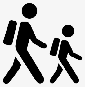 The Outline Of Two People Walking - Student Icon, HD Png Download, Transparent PNG