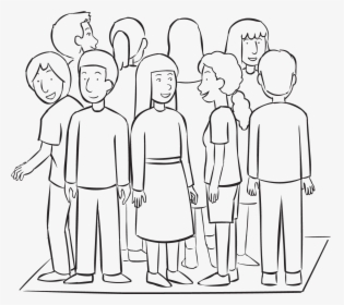 Transparent Group Of People Png - Group Of People Drawing, Png Download, Transparent PNG