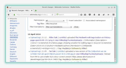 Mediawiki Tags Applied In Recent Changes Opensuse - Windows 7, HD Png Download, Transparent PNG