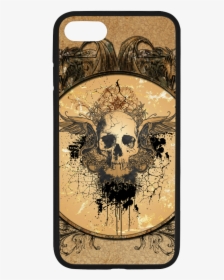 Awesome Skull With Wings And Grunge Rubber Case For - Mobile Phone Case, HD Png Download, Transparent PNG