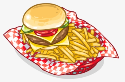 Scfrenchfries Frenchfries Fastfood Hamburger Burger - Burger And Fries Clipart, HD Png Download, Transparent PNG
