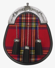 Royal Stewart Sporran With Silver Cantle - Tartan, HD Png Download, Transparent PNG