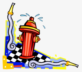 Vector Illustration Of Fire Hydrant Connects Firefighters - Illustration, HD Png Download, Transparent PNG