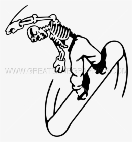 At Getdrawings Com Free - Skeleton Snowboarding, HD Png Download, Transparent PNG