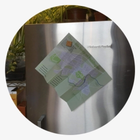 A Map Pinned To A Fridge By A Magnet - Circle, HD Png Download, Transparent PNG
