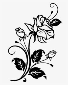 Black And White Flower, HD Png Download, Transparent PNG