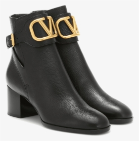 Valentino Garavani Vlogo Grainy Leather Ankle Boot - Valentino Vlogo Ankle Boots, HD Png Download, Transparent PNG