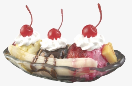 Homemade Ice Cream Menu - Fake Food Banana Split, HD Png Download, Transparent PNG