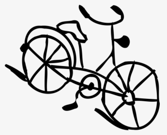 Bicycle Propelled By Pedals Vector Image Illustration - Line Art, HD Png Download, Transparent PNG