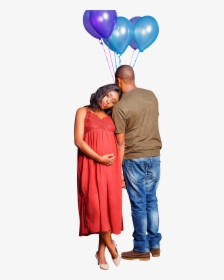 Pregnant Woman Standing Next To Man, HD Png Download, Transparent PNG