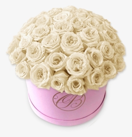 Caja Redonda De Rosas Blancas - Bouquet, HD Png Download, Transparent PNG