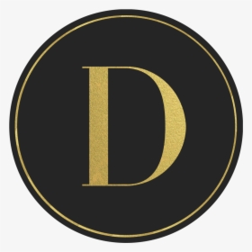Black Circle Banner With Gold Letter D - Circle, HD Png Download, Transparent PNG