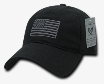 Tactical Operator Cap Black Us Flag Subdued - Black American Flag Hat, HD Png Download, Transparent PNG