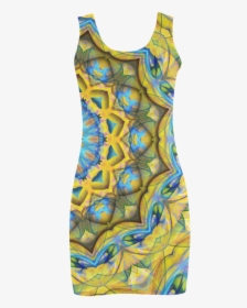 Blue Sky Golden Cornfield Mandala Abstract Art Medea - Day Dress, HD Png Download, Transparent PNG