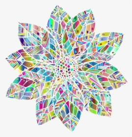 Hand Drawn Flower Line Art Polyprismatic - Circle, HD Png Download, Transparent PNG