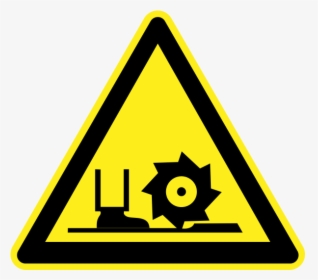 Rotating Blade Or Cutter Warning Vector Sign - Corrosive Material Hazard Symbol, HD Png Download, Transparent PNG