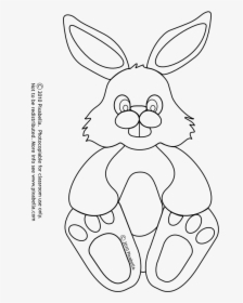 Easter Bunny Outline - Domestic Rabbit, HD Png Download, Transparent PNG