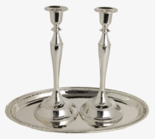 Silver Plated Candlesticks W/ Tray - Stemware, HD Png Download, Transparent PNG