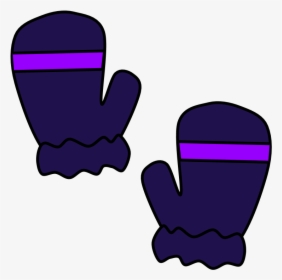 Mittens, Fur Cuff, Stripe, Purple - Clipart For Brown Mittens, HD Png Download, Transparent PNG