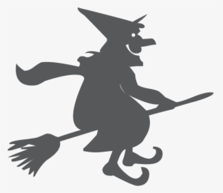 Cartoon Witch On A Broomstick, HD Png Download, Transparent PNG