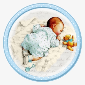 In Light Blue - Vintage Baby Clipart Png, Transparent Png, Transparent PNG