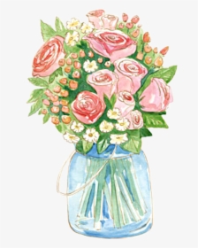 #watercolor #roses #flowers #floral #bouquet #arrangement - Flower Bouquet, HD Png Download, Transparent PNG
