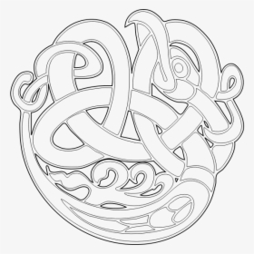 Celtic Ornament V1 By Merlin2525 - Line Art, HD Png Download, Transparent PNG