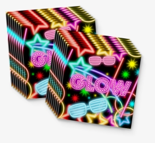 Glow Light Neon Birthday Party Tableware Kit For 16 - Graphic Design, HD Png Download, Transparent PNG