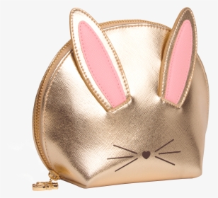 Gold Cool Not Cruel Bunny Makeup Bag - Coin Purse, HD Png Download, Transparent PNG