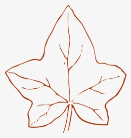 Transparent Orange Leaf Png - Ivy Leaf Line Drawing, Png Download, Transparent PNG