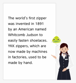 The World S First Zipper Was Invented In 1891 By An - Cartoon, HD Png Download, Transparent PNG
