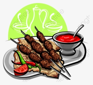 Pinchos De Pintado Grill - Sticker Grilled Kebab, HD Png Download, Transparent PNG
