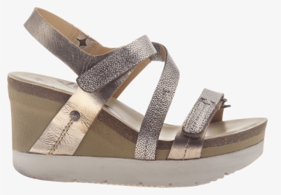 Womens Wedge Sandals Wavey In Gold Side View   Class, HD Png Download, Transparent PNG