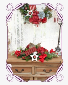 Unusual, Unique Christmas Table And Door Seasonal Holiday - Flower Bouquet, HD Png Download, Transparent PNG