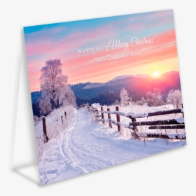 Sunrise In Winter Personalised Calendar - Snow Bridge, HD Png Download, Transparent PNG