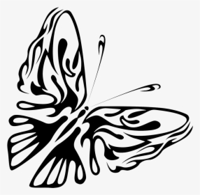 Black Png Butterfly Shape - Butterfly Clipart, Transparent Png, Transparent PNG