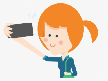 Taking A Selfie Flosocial - Cartoon, HD Png Download, Transparent PNG