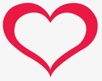 Red Outline Heart Png Image - Outline Of A Red Heart, Transparent Png, Transparent PNG