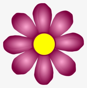 Red Flower Svg Clip Arts - Violet Flower Clip Art, HD Png Download, Transparent PNG