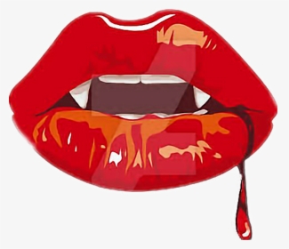 Vampire Mouth Png - Anime Vampire Lips, Transparent Png, Transparent PNG