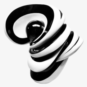 Corazón Espiral Blanco Y Negro - Body Jewelry, HD Png Download, Transparent PNG