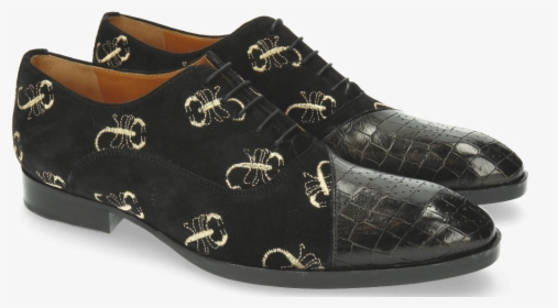 Oxford Shoes Ricky 9 Crock Suede Black Gold - Slip-on Shoe, HD Png Download, Transparent PNG