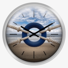Beach Through Lifeguard Tied With Ropes - Wall Clock, HD Png Download, Transparent PNG